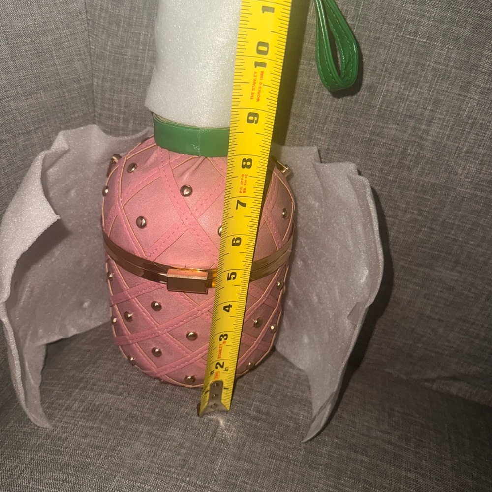 Pineapple Shaped Pink and Green Crossbody Bag - Picture 6 of 7
